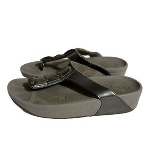 Women’s Fitflop Thong Sandal Shimmering Glittery Shine Size 7
